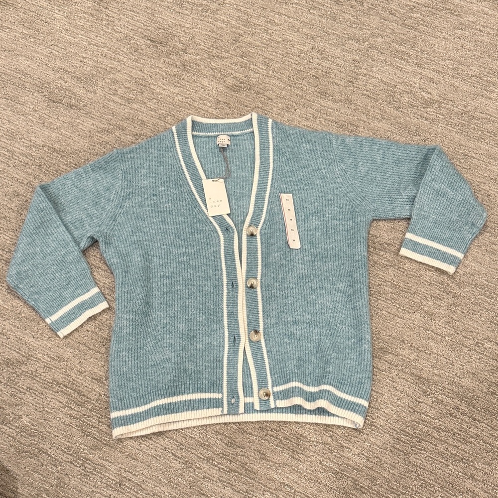 a new day Blue and White Women's Cardigan